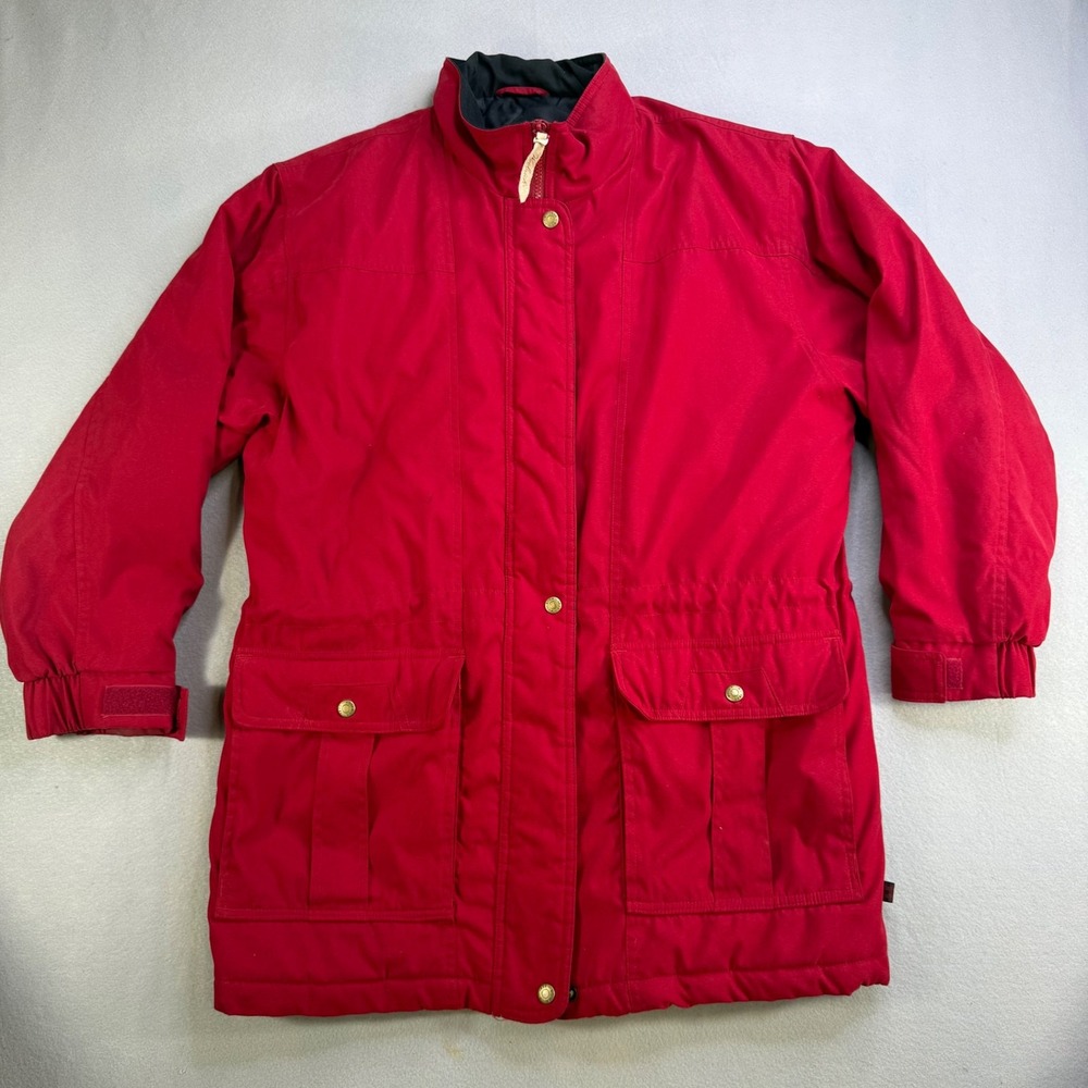 Woolrich Red‎ Parka Jacket Womens Medium Waterproof Winter Coat Outerwear